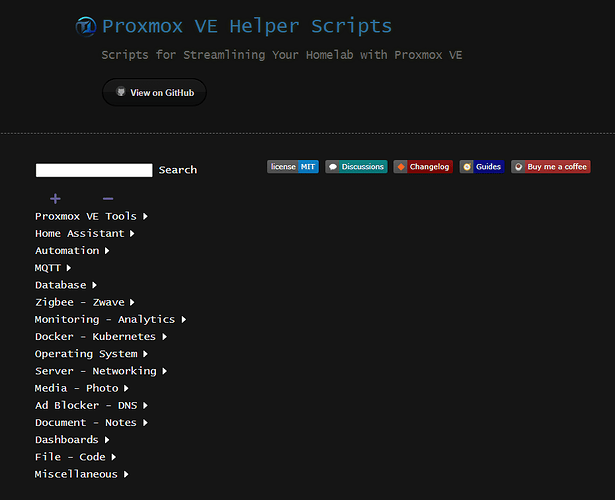 Набор скриптов Proxmox VE Helper Scripts от tteck