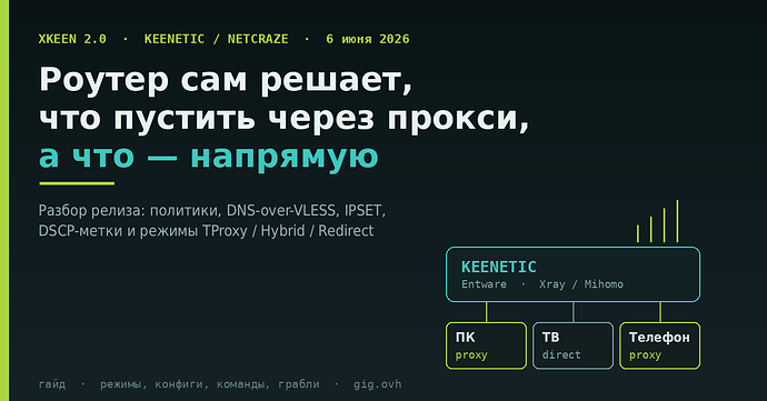 XKeen 2.0 на Keenetic/Netcraze: роутер сам решает, что пустить через прокси