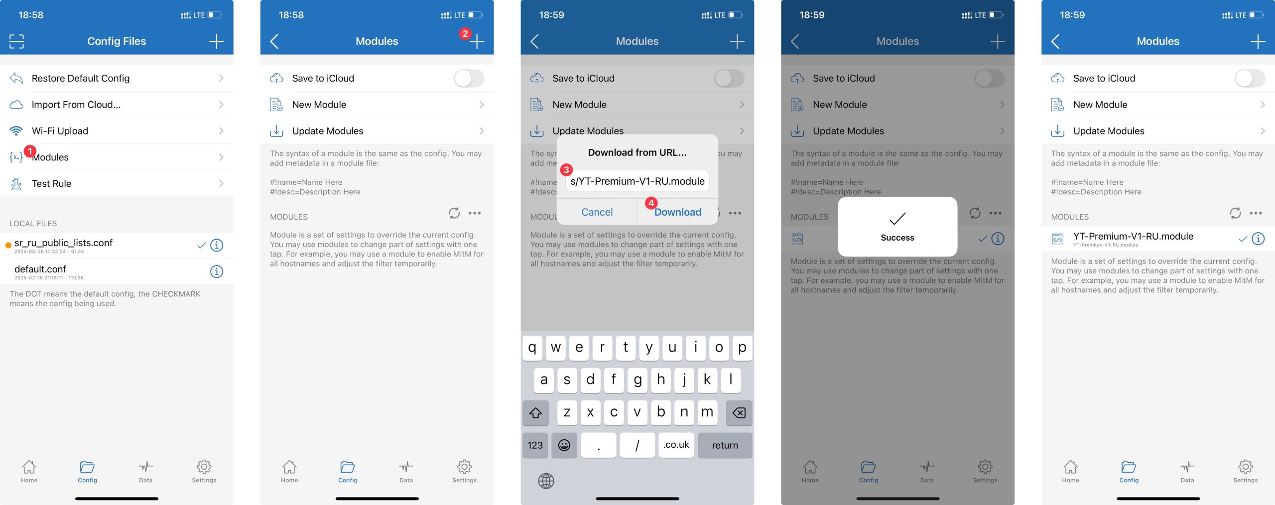 Установка Модуля для Ютуб в Shadowrocket