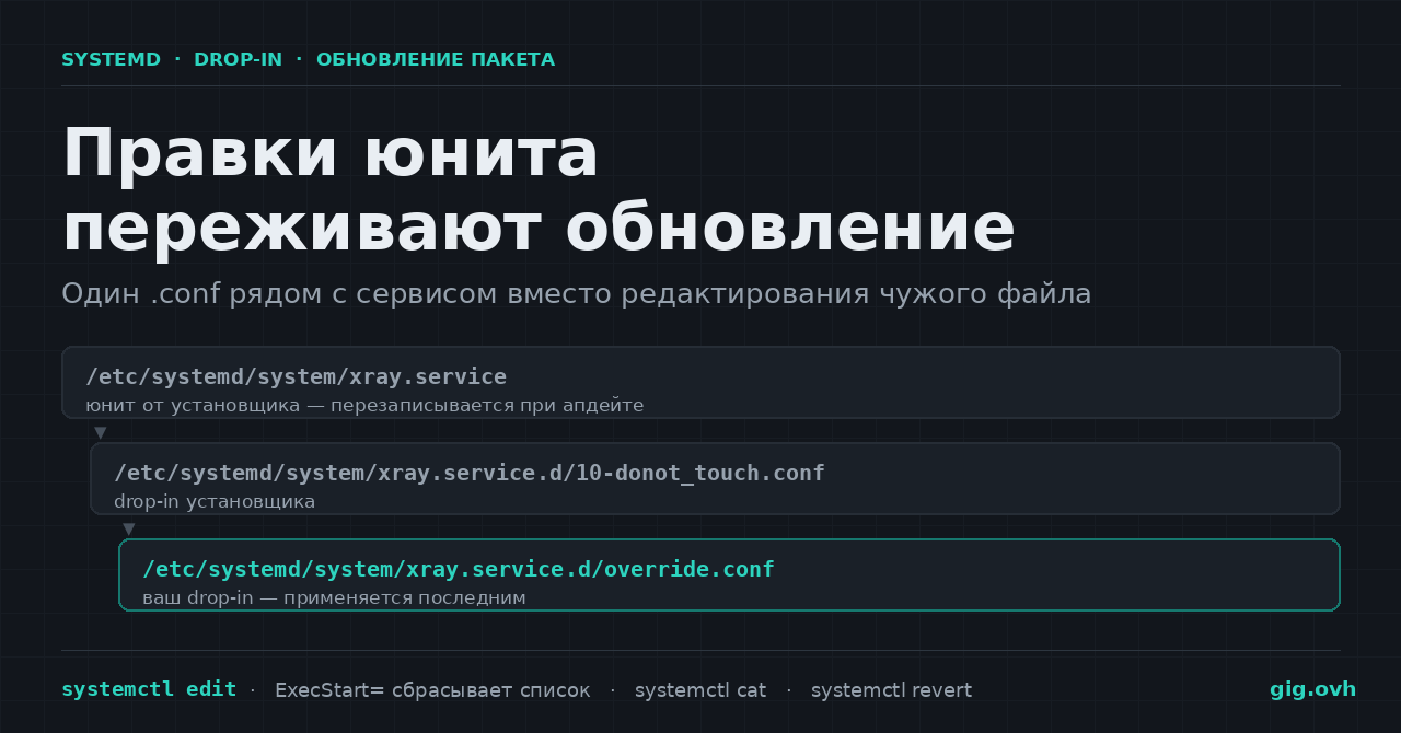 Drop-in systemd